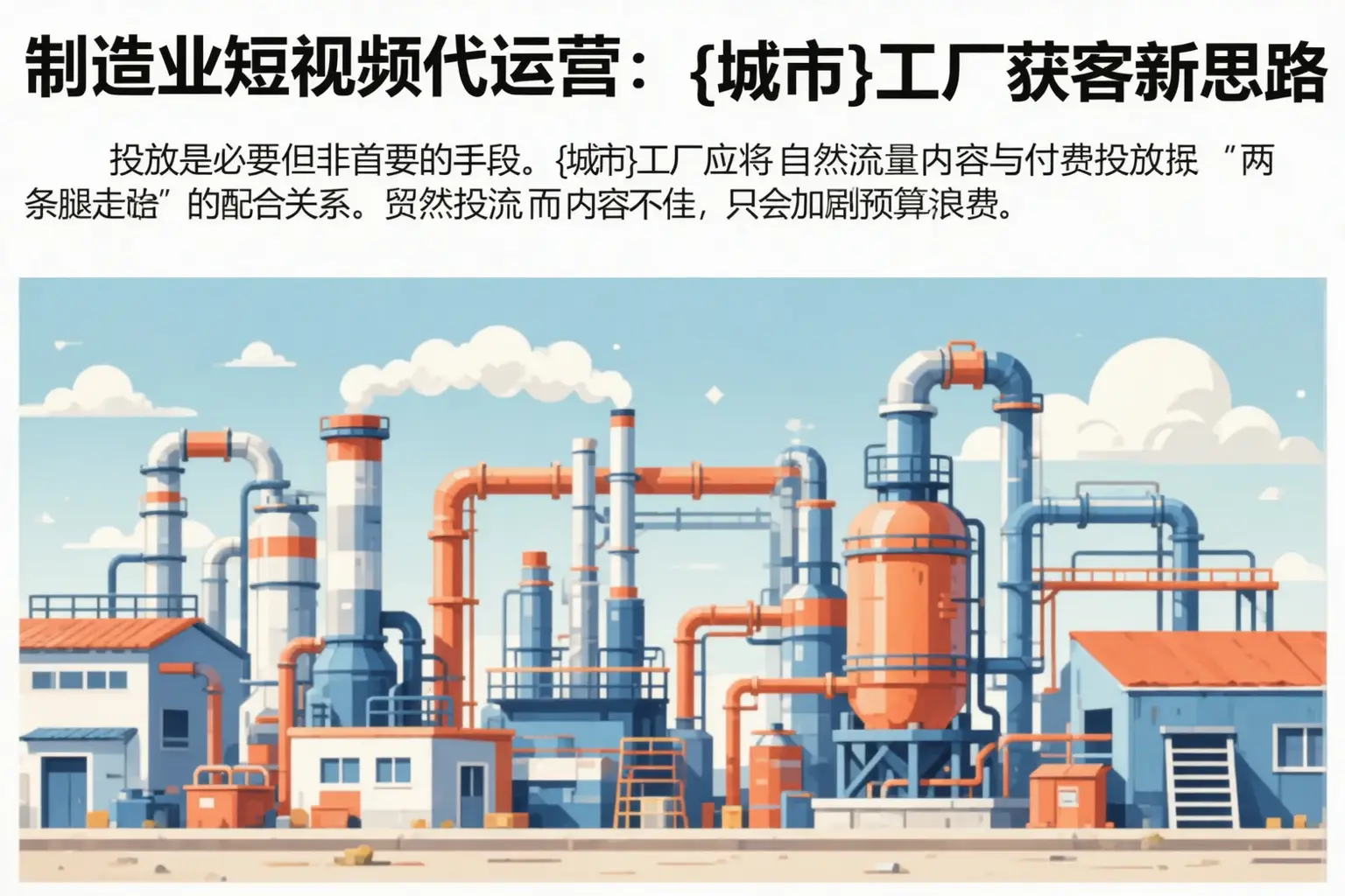 制造业短视频代运营:无为工厂获客新思路